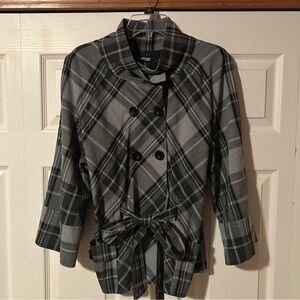 APT. 9 Women's Gray Plaid Jacket